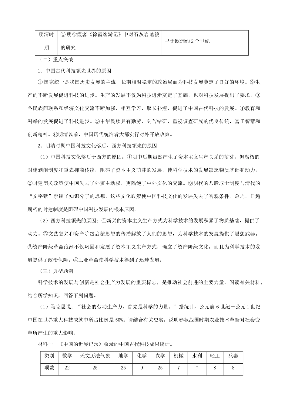高考历史复习专题五 中国古代科技与文化一_第2页