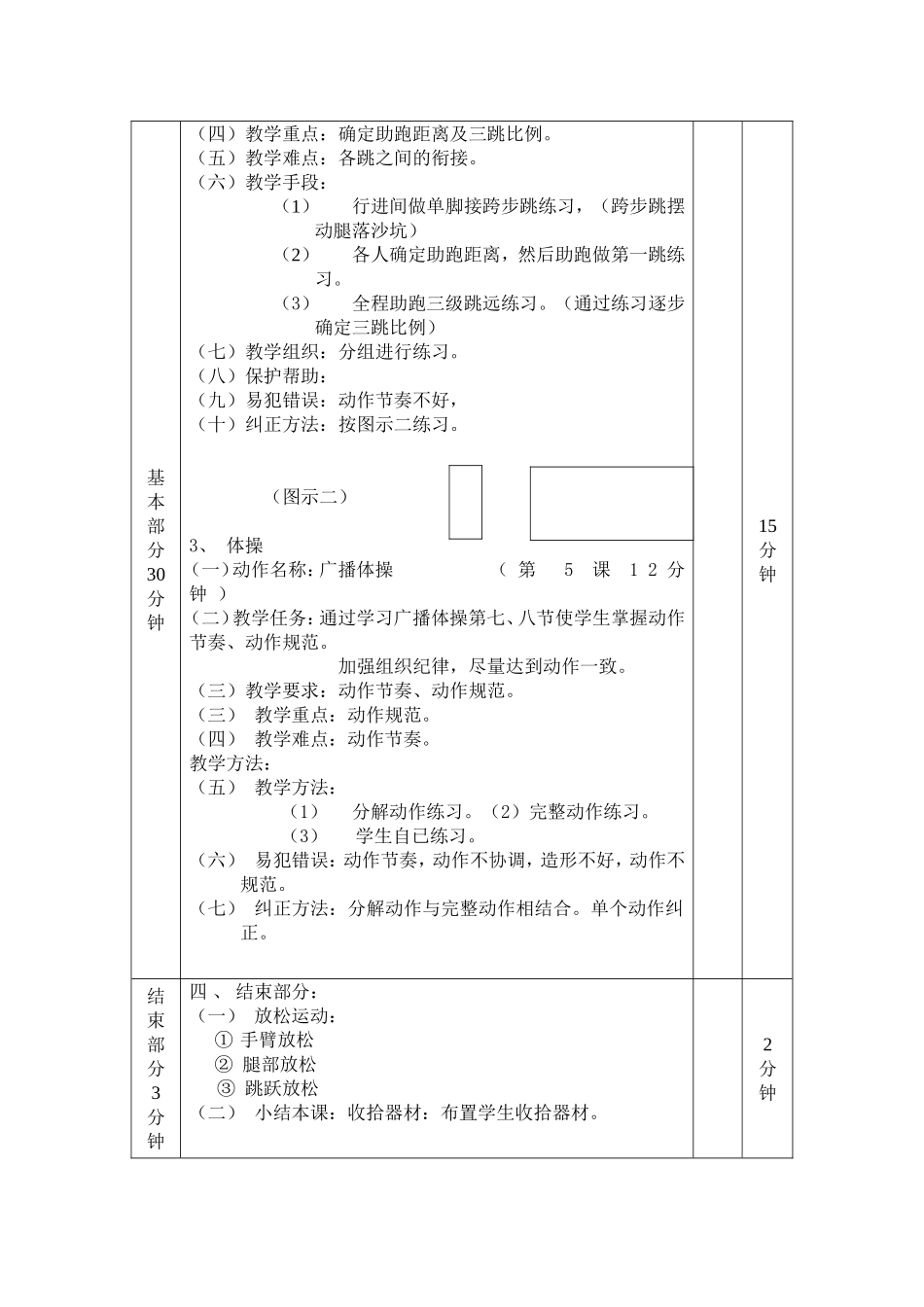 同煤第一中学体育课表格式教案2_第2页