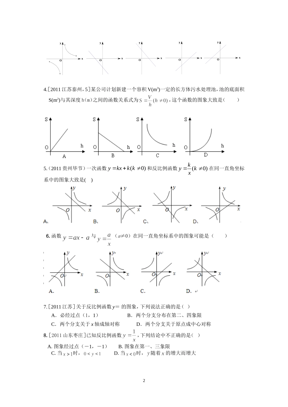 反比例函数专题复习_第2页