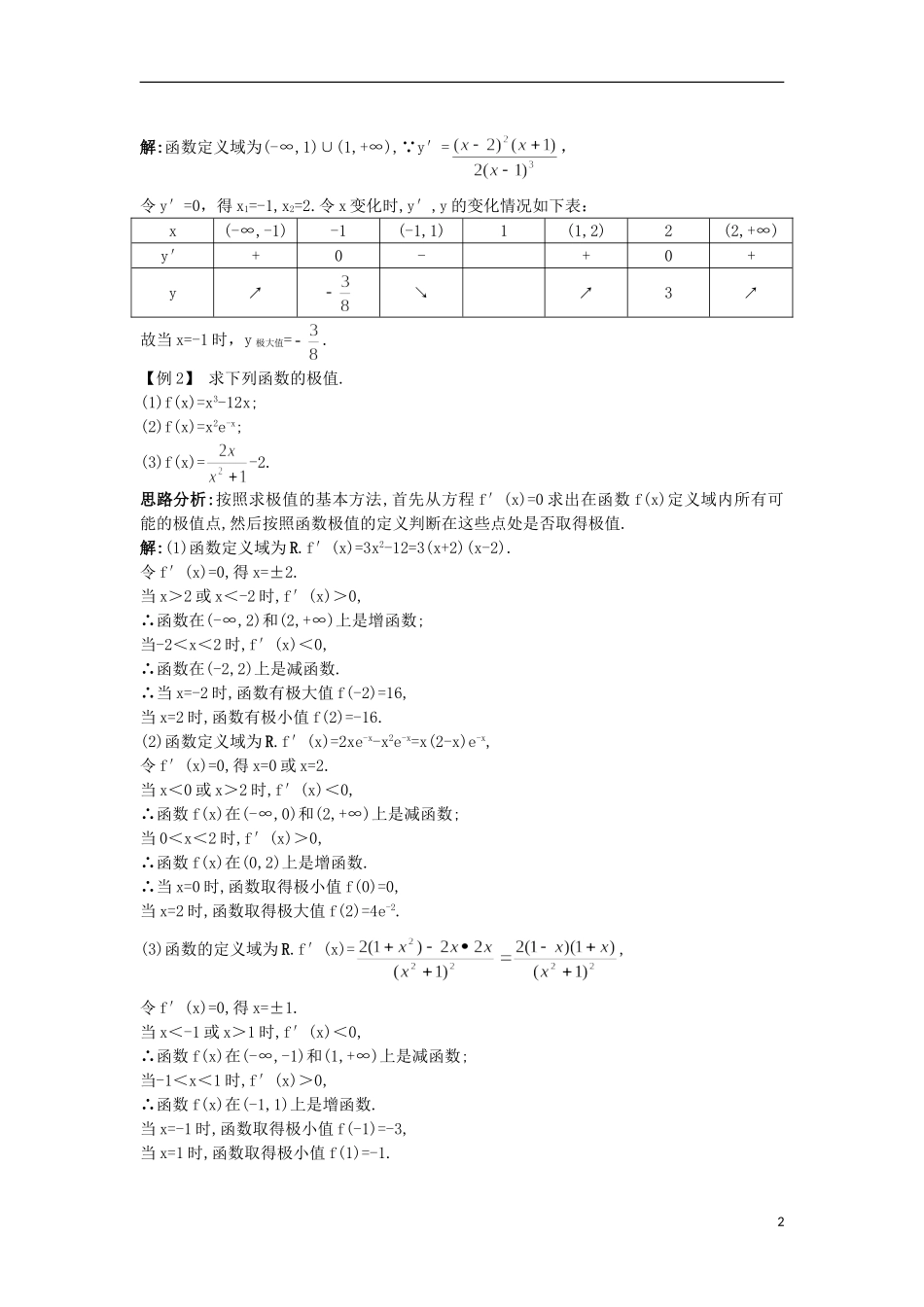 高中数学 第1章 导数及其应用 1.3.2 极值点知识导航 苏教版选修2-2-苏教版高二选修2-2数学试题_第2页