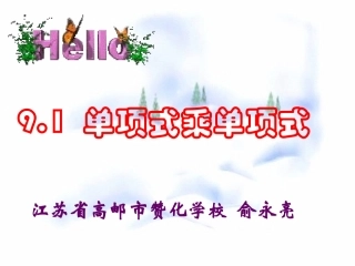 单项式乘单项式