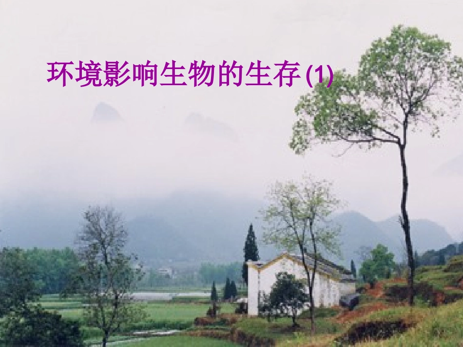 1.1.2环境影响生物的生存(1)_第1页