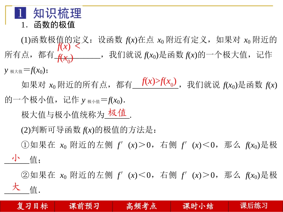第17讲--导数在函数中的应用——极值与最值_第3页