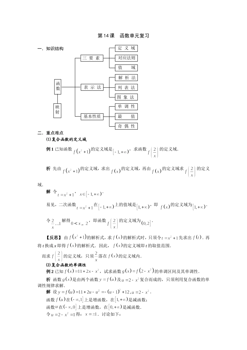 第14课函数单元复习_第1页