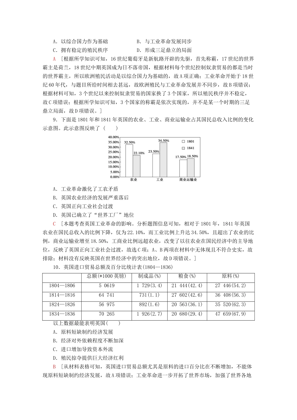 高中历史 阶段综合测评（二）（含解析）岳麓版必修2-岳麓版高一必修2历史试题_第3页
