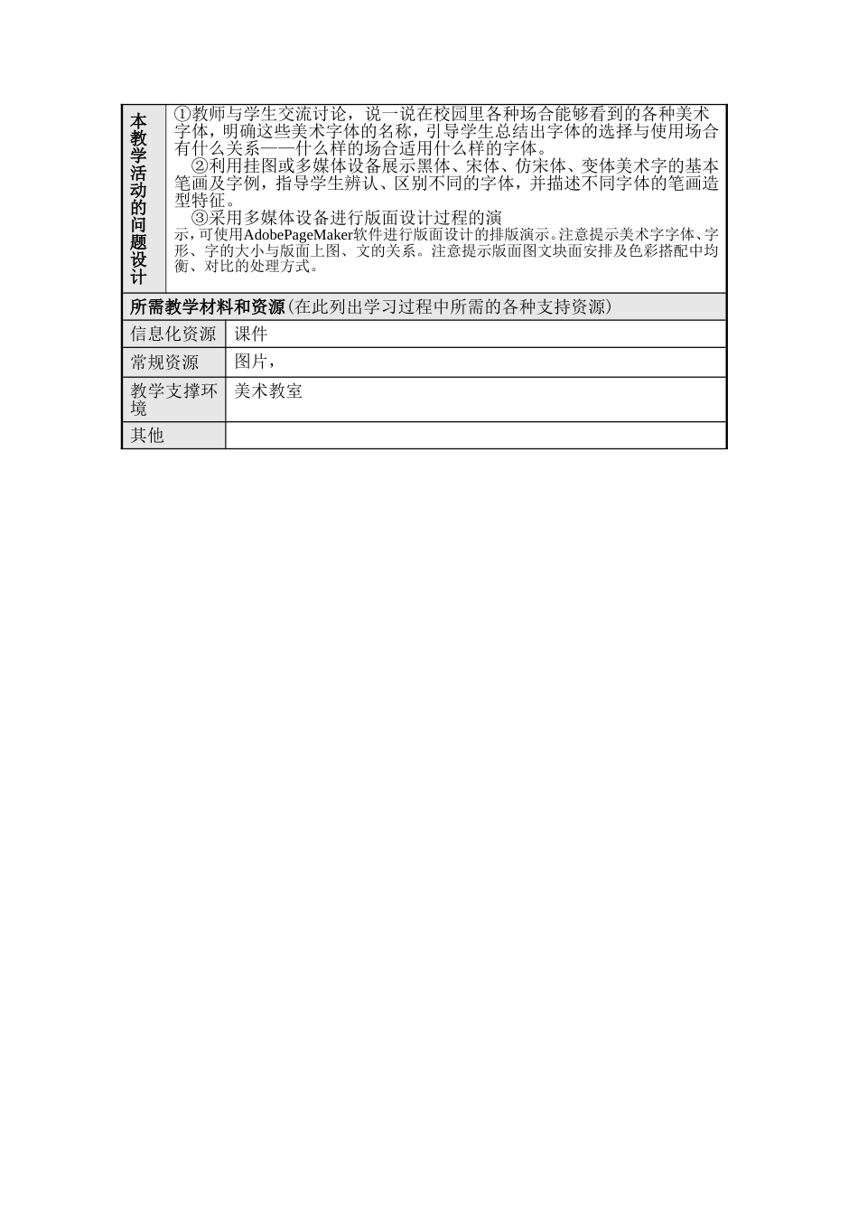 “《我的单元主题名》问题化教学设计方案”_第3页
