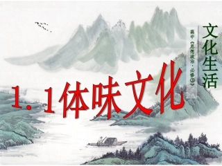 1.1体味文化