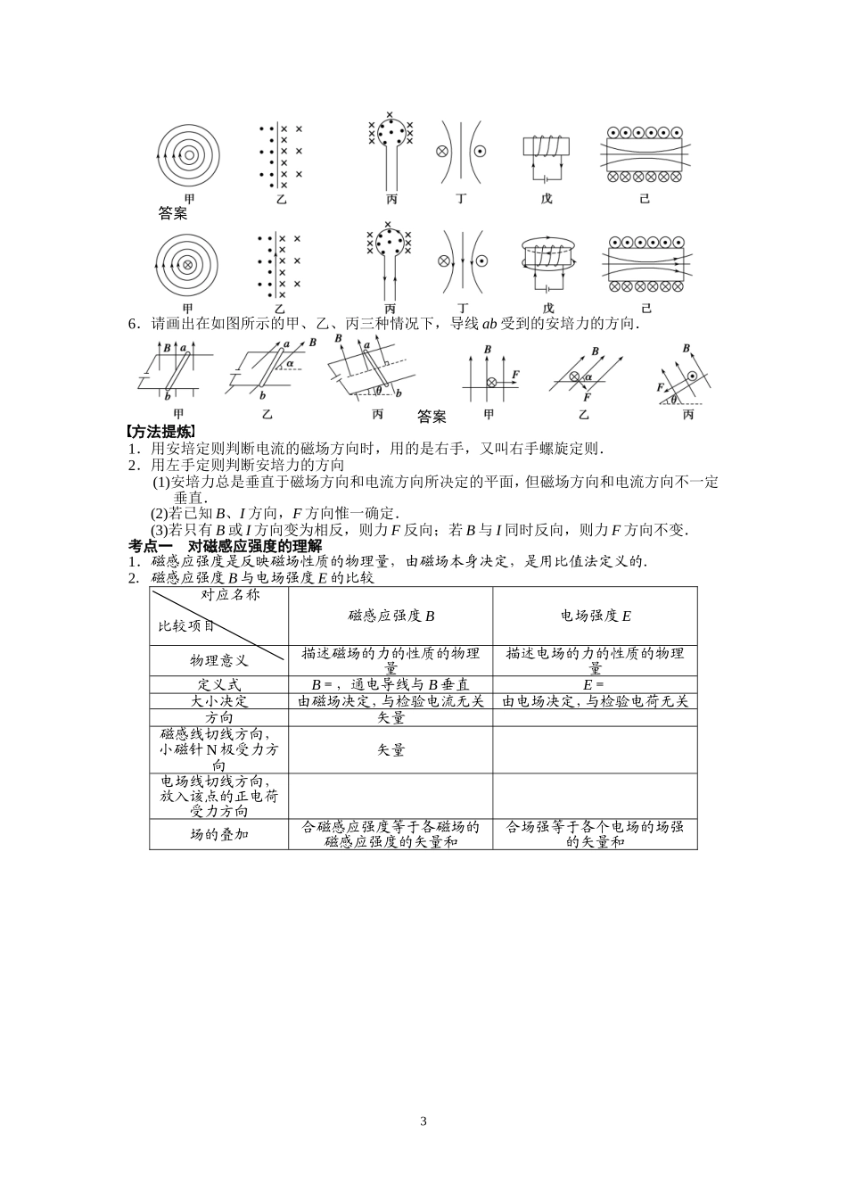 磁场的描述-磁场对电流的作用_第3页