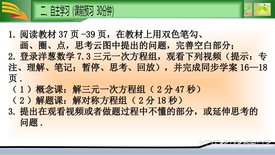 7.3三元一次方程组及其解法_第3页