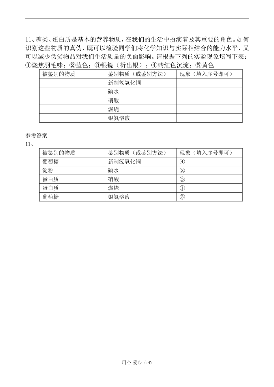 高一化学 第四节 基本营养物质测试题_第2页