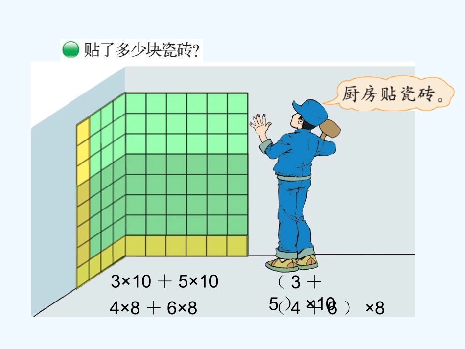 小学数学北师大2011课标版四年级4.5--乘法分配律.5--乘法分配律_第2页