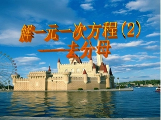 一元一次方程的解法(2)---去分母