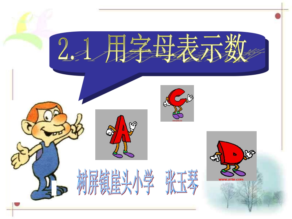用字母表示数公开教学_第1页