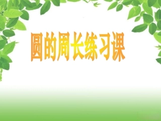 圆的周长练习课