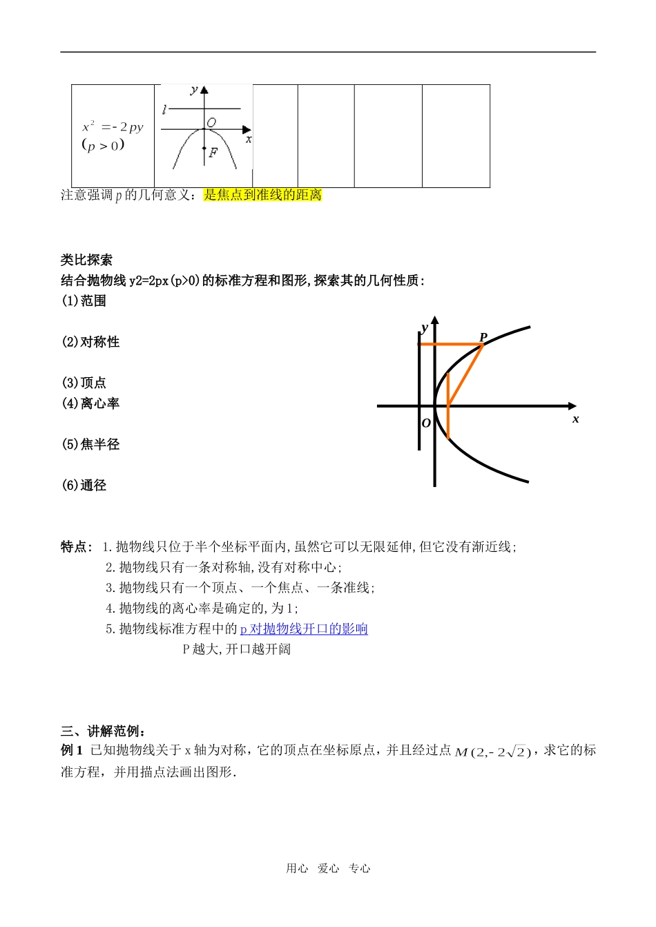 高二数学 抛物线的简单几何性质选修2_第2页