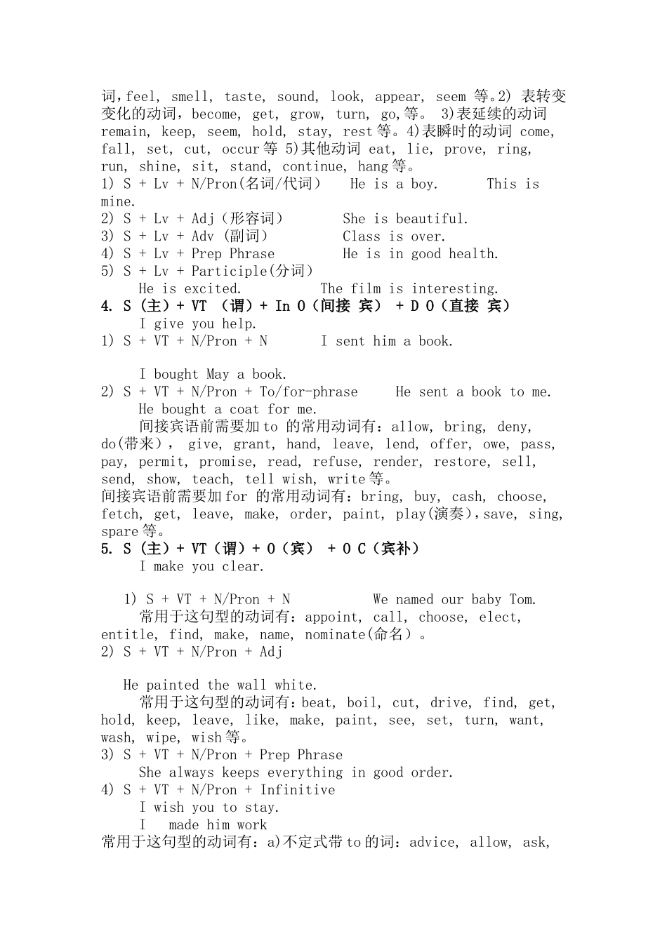 简单句的五种基本句型_第2页