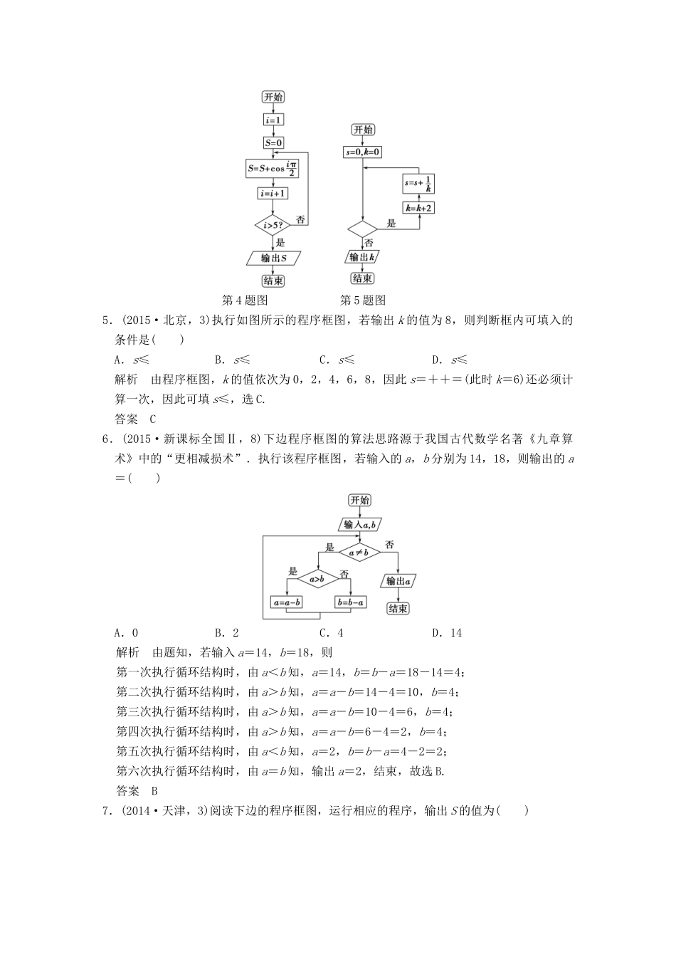 （五年高考真题）高考数学复习 第十一章 算法初步 理（全国通用）-人教版高三全册数学试题_第2页