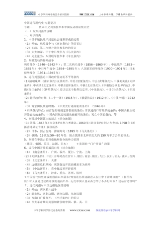 中国近代现代史•专题复习