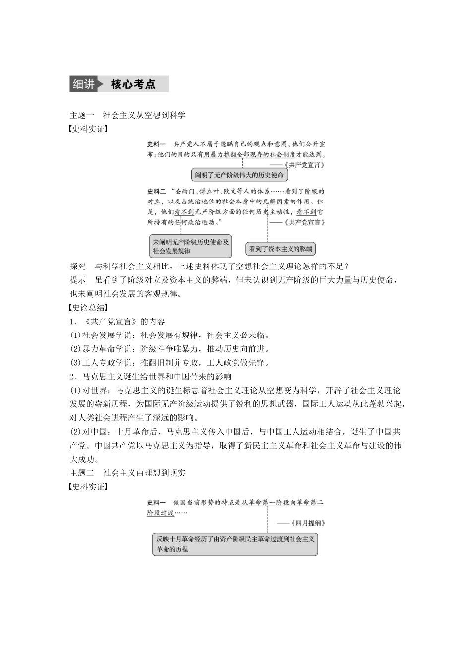 （浙江选考）高考历史总复习 专题6 近代西方民主政治的确立与发展 考点17 解放人类的阳光大道-人教版高三全册历史试题_第2页