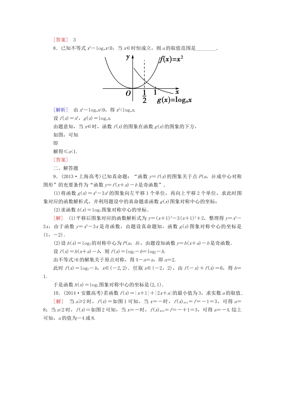 高考讲坛高考数学一轮复习 第2章 第7节 函数的图象课后限时自测 理 苏教版-苏教版高三全册数学试题_第3页