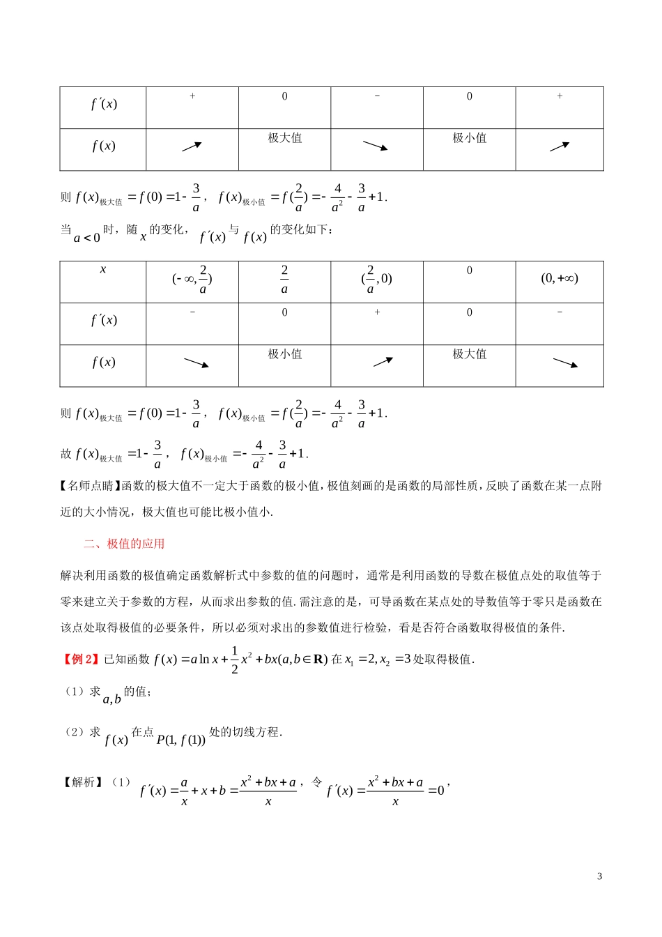 高中数学 第一章 常用逻辑用语 1.3.2 函数的极值与导数 1.3.3 函数的最大（小）值与导数课时作业 理 新人教A版选修2-2-新人教A版高二选修2-2数学试题_第3页