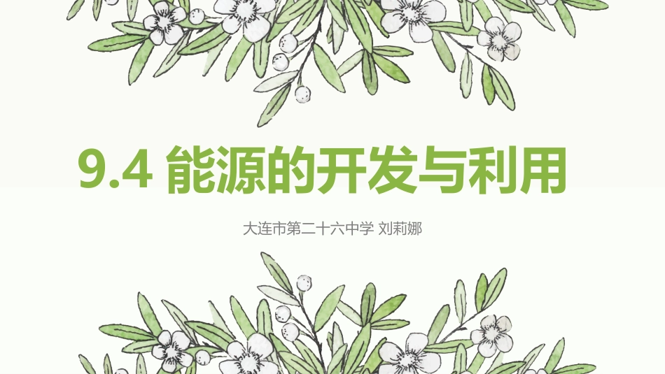 能源的开发与利用_第1页