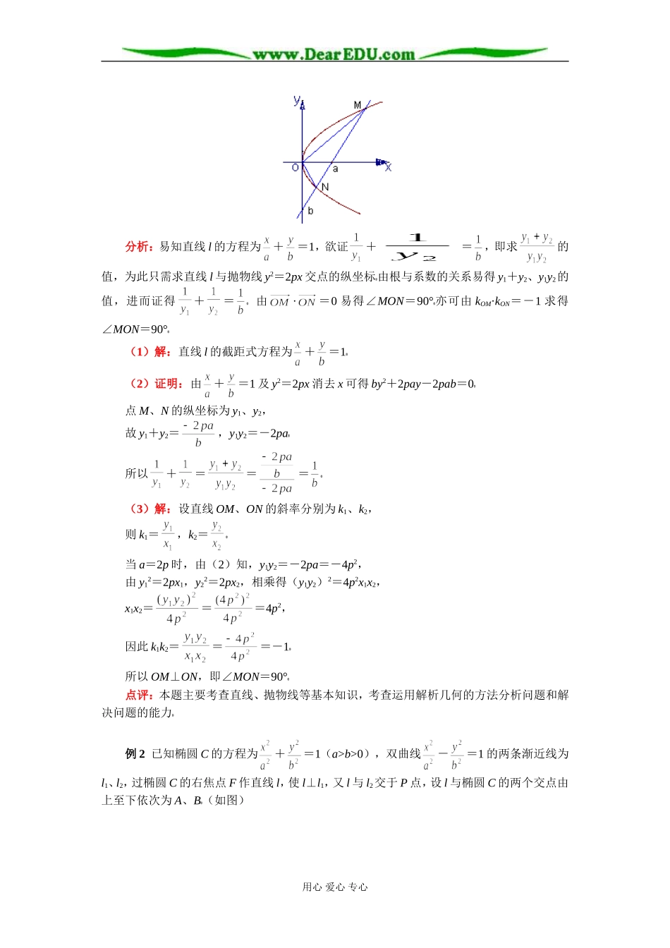 高二数学圆锥曲线的综合问题 知识精讲 苏教版_第2页