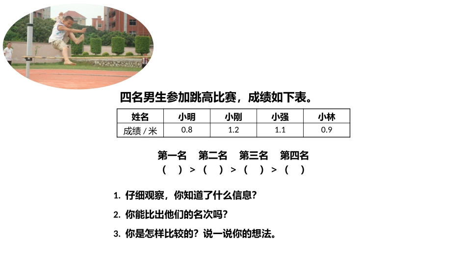 人教2011版小学数学三年级小数的大小比较_第3页