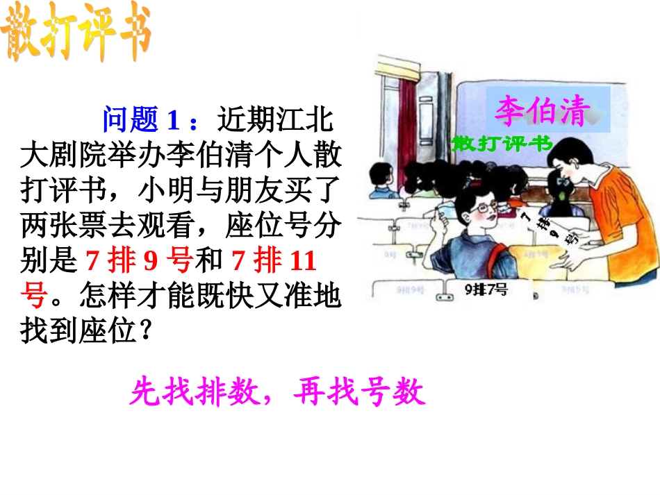 人教2012版--七年级下--7.1.1--有序数对_第2页