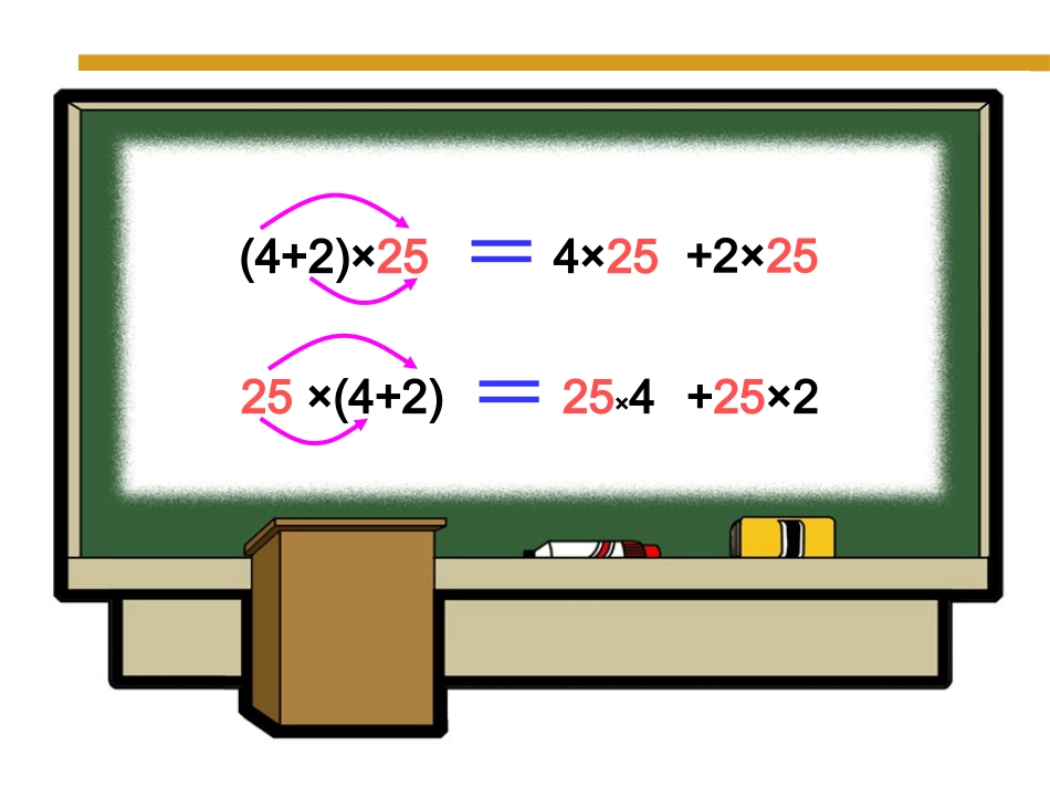 人教2011版小学数学四年级乘法分配律教学课件-(2)_第3页