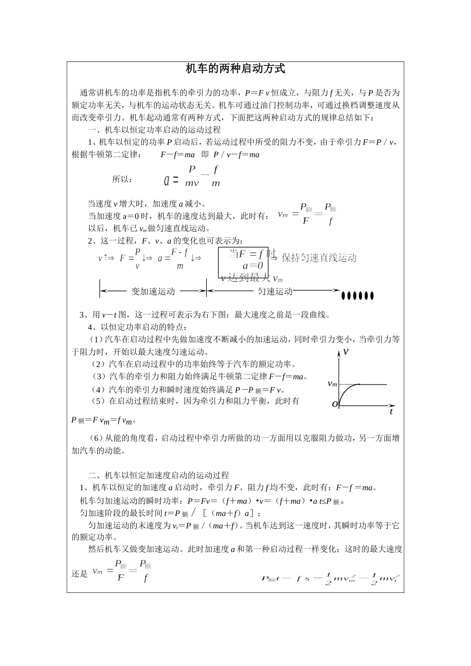 机车的两种方式启动再认识_第2页