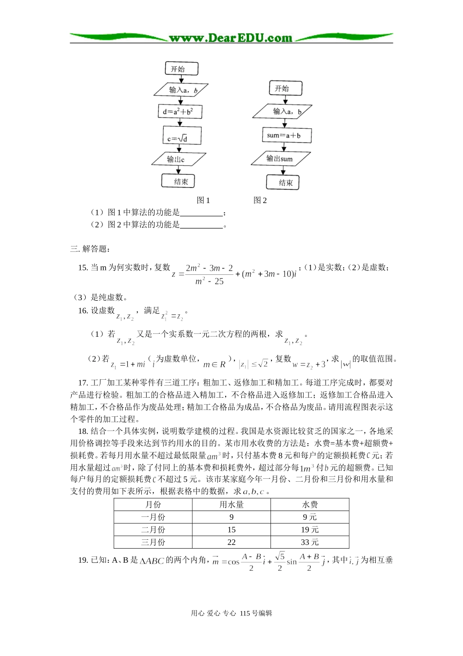 高二数学第三章 复数 第四章 框图 综合复习（文）人教实验版（A）知识精讲_第3页