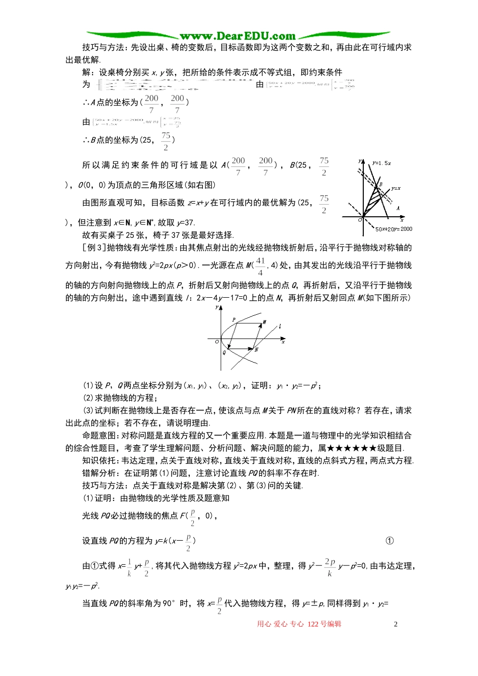 高考数学难点21 直线方程及其应用_第2页