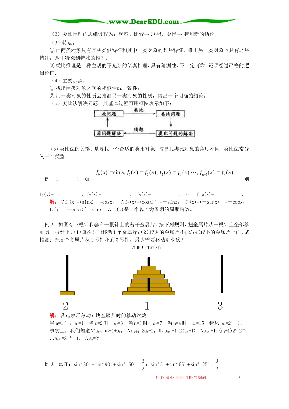 高二数学合情推理知识精讲 苏教版_第2页