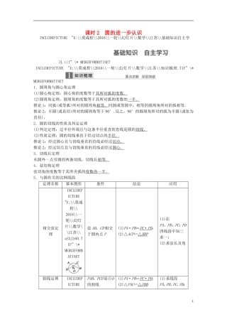（江苏专用）高考数学一轮复习 第十四章 系列4选讲 14.1 几何证明选讲 课时2 圆的进一步认识 理-人教版高三全册数学试题