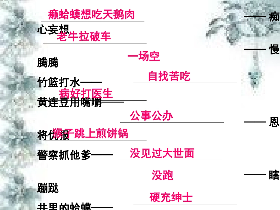 韩霞：歇后语题目填空、应用填空、新课_第3页