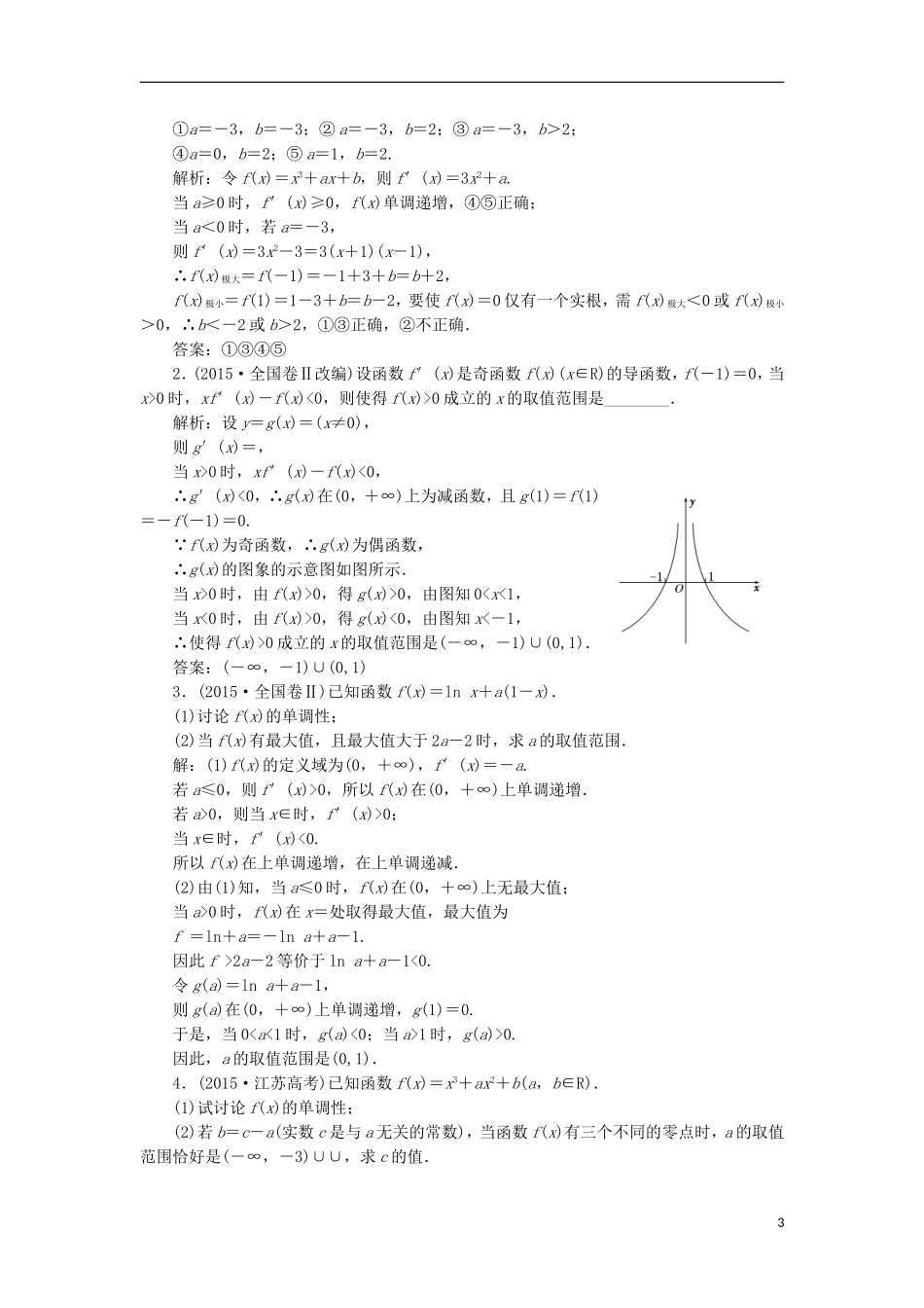 （江苏专用）高三数学一轮总复习 板块命题点专练（四）导数及其应用 理-人教版高三全册数学试题_第3页
