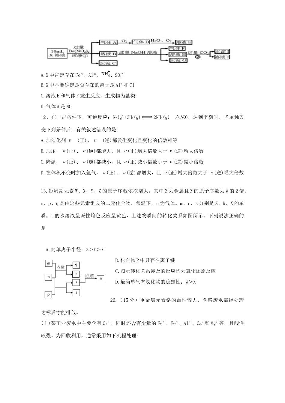 吉林省白城市通榆县高三化学12月月考试题-人教版高三全册化学试题_第2页