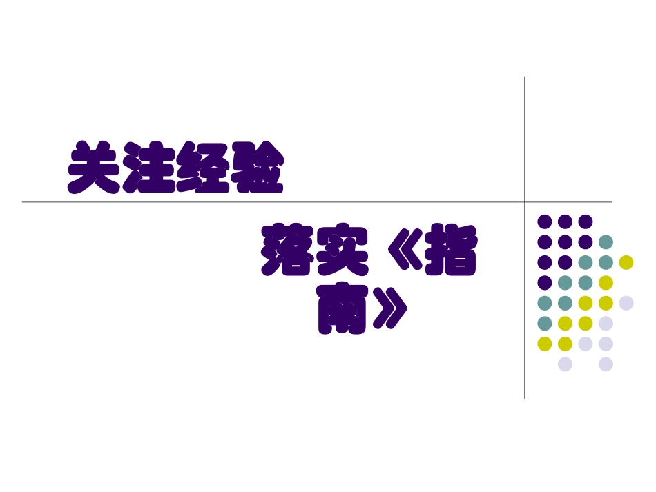 关注经验落实《指南》_第1页