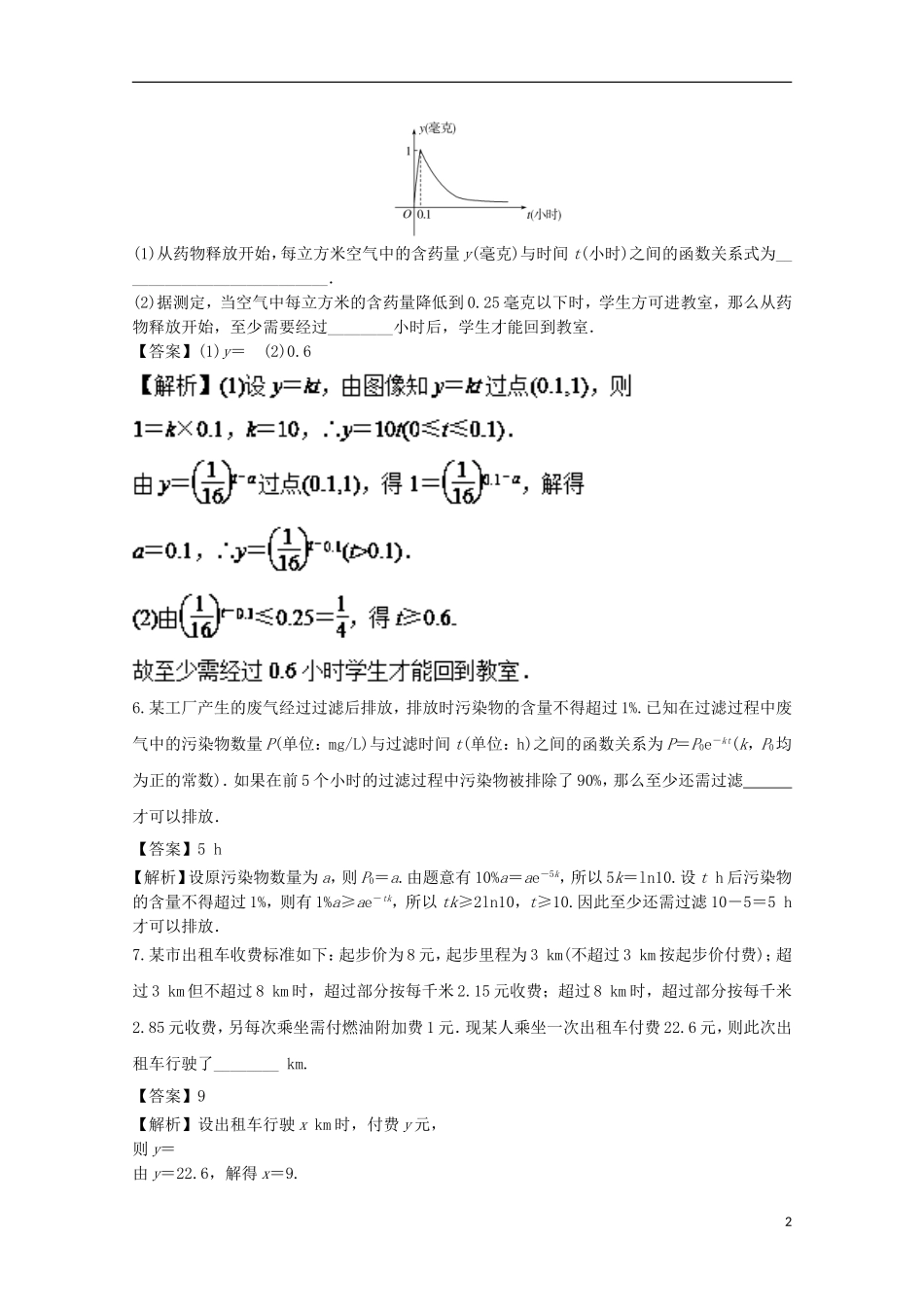 （江苏版）高考数学一轮复习 专题2.12 函数模型及其应用（测）-江苏版高三全册数学试题_第2页
