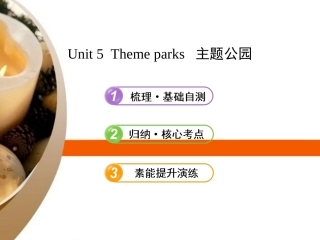 【备考2014】2013版高中英语-Unit-5-Theme-parks全程复习课件-新人教版必修4