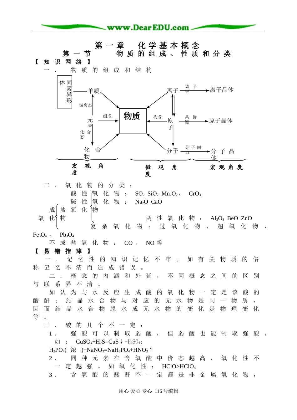 基本概念－物质的组成、性质和分类_第1页