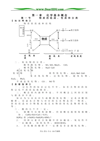 基本概念－物质的组成、性质和分类