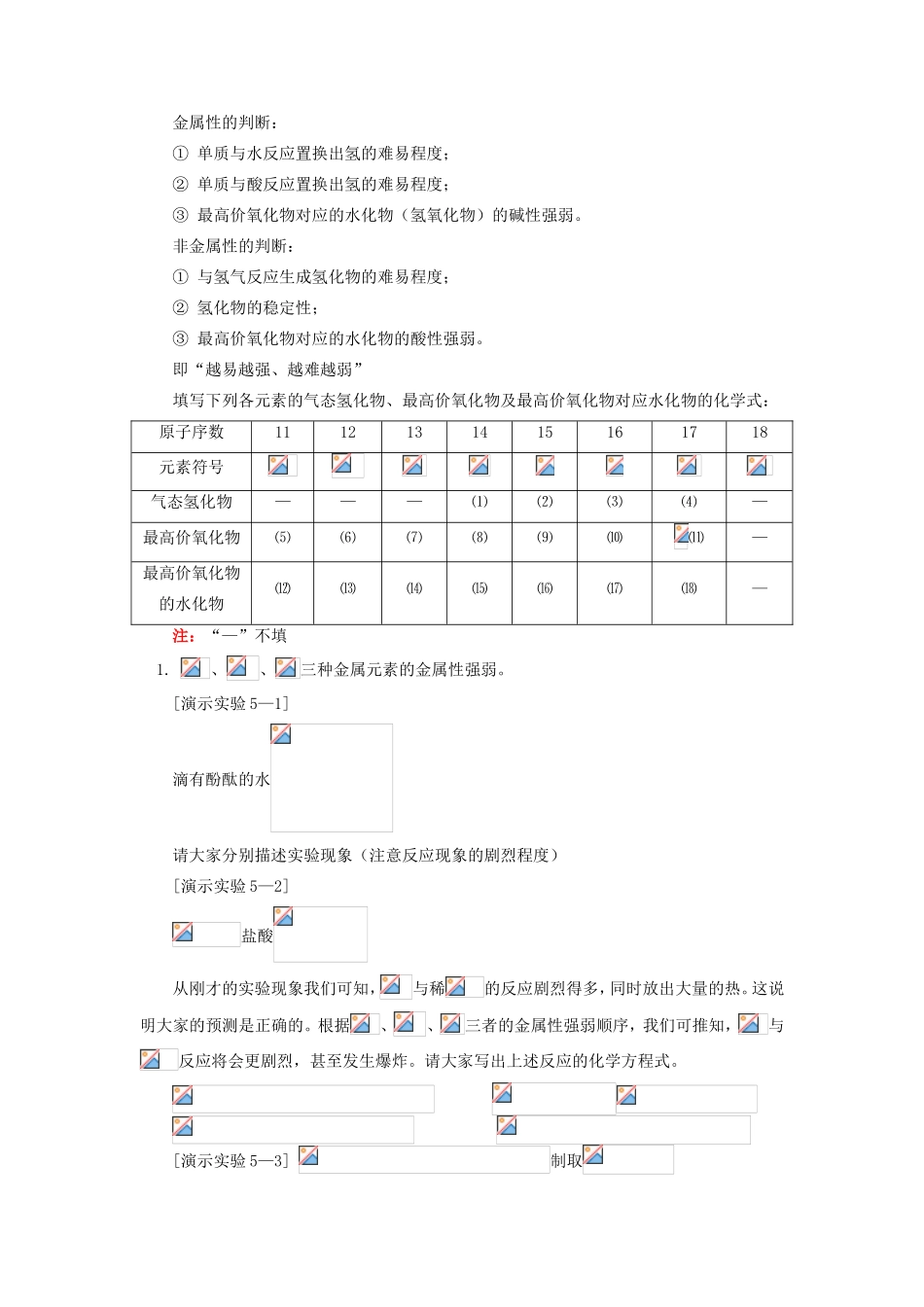 高一化学第二节元素周期律人教版知识精讲_第3页