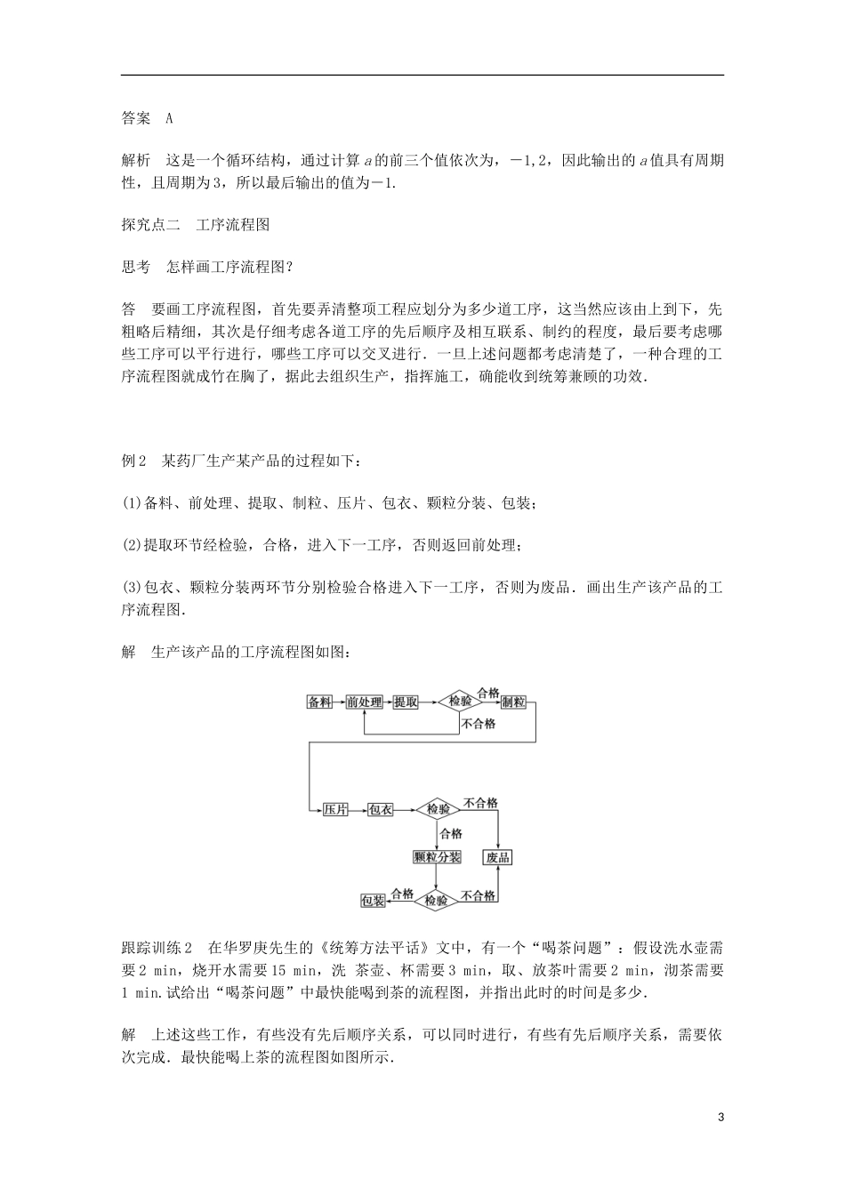高中数学 第四章 框图 4.1流程图课时作业 新人教A版选修1-2-新人教A版高二选修1-2数学试题_第3页
