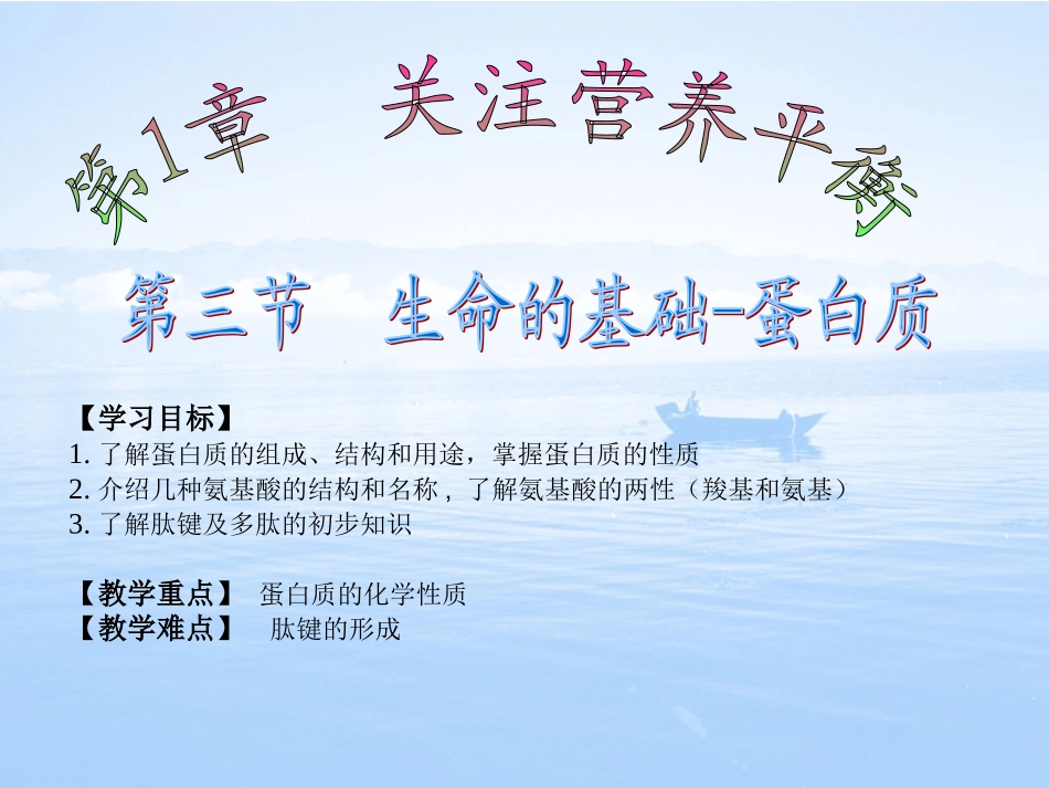 第3节-生命的基础-蛋白质(1)_第1页