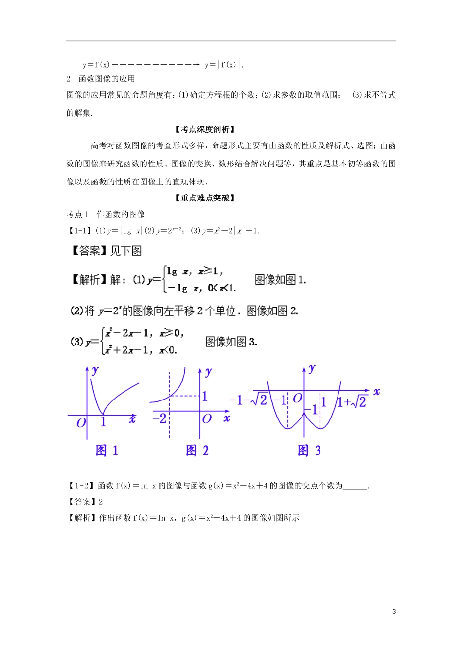 （江苏版）高考数学一轮复习 专题2.5 函数图像（讲）-江苏版高三全册数学试题_第3页
