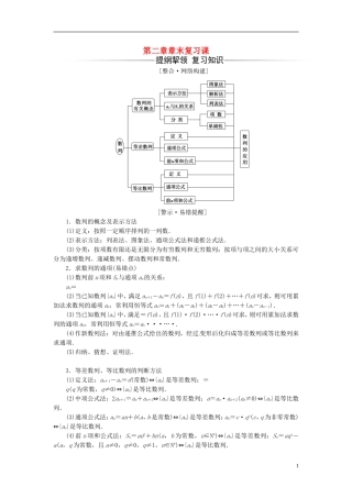 高中数学 第二章 数列章末复习课 新人教A版必修5-新人教A版高二必修5数学试题