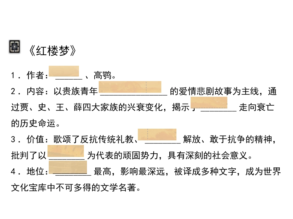 第21课清朝前期的文学艺术-(3)_第3页