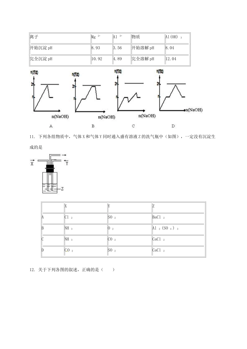 河北省石家庄市栾城县高三化学下学期期中试题-人教版高三全册化学试题_第3页